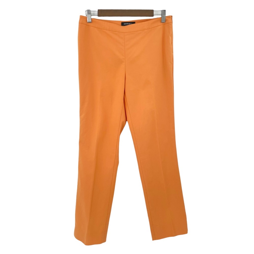 Lafayette 148 Orange Bleecker Straight Ankle Pants Size 4